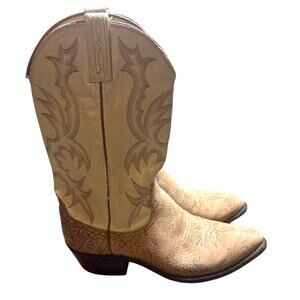 Vintage Dan Post Sandalwood Cowboy Boots